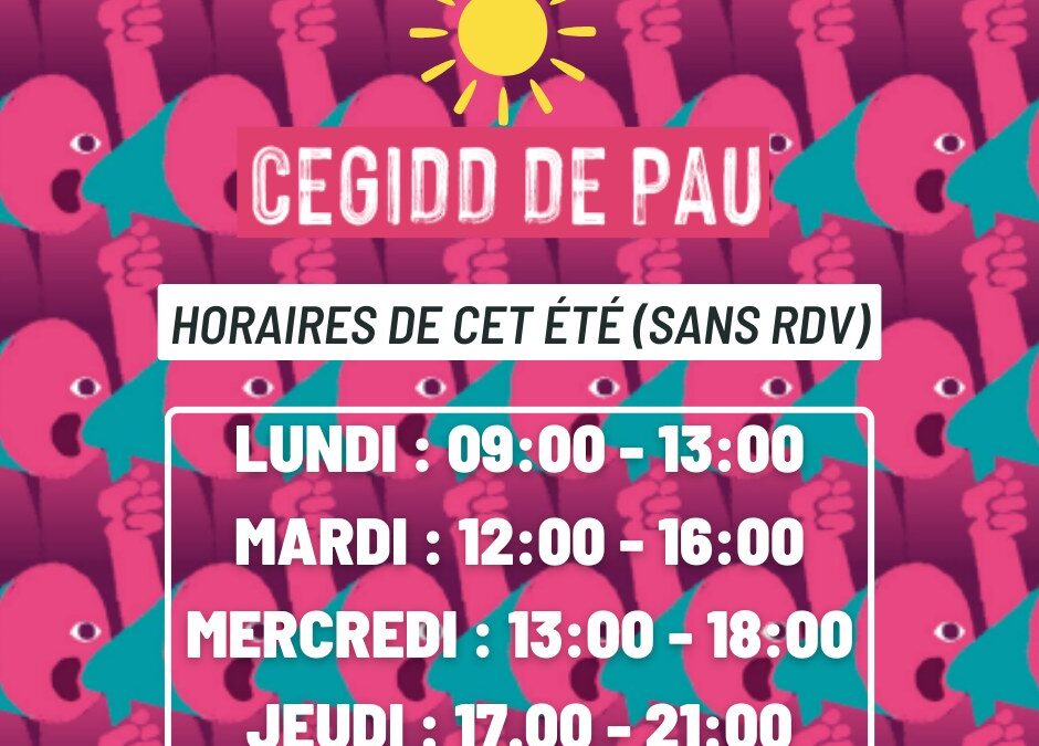 Le Planning Familial : Le CeGIDD de Pau reste ouvert tout l’été !