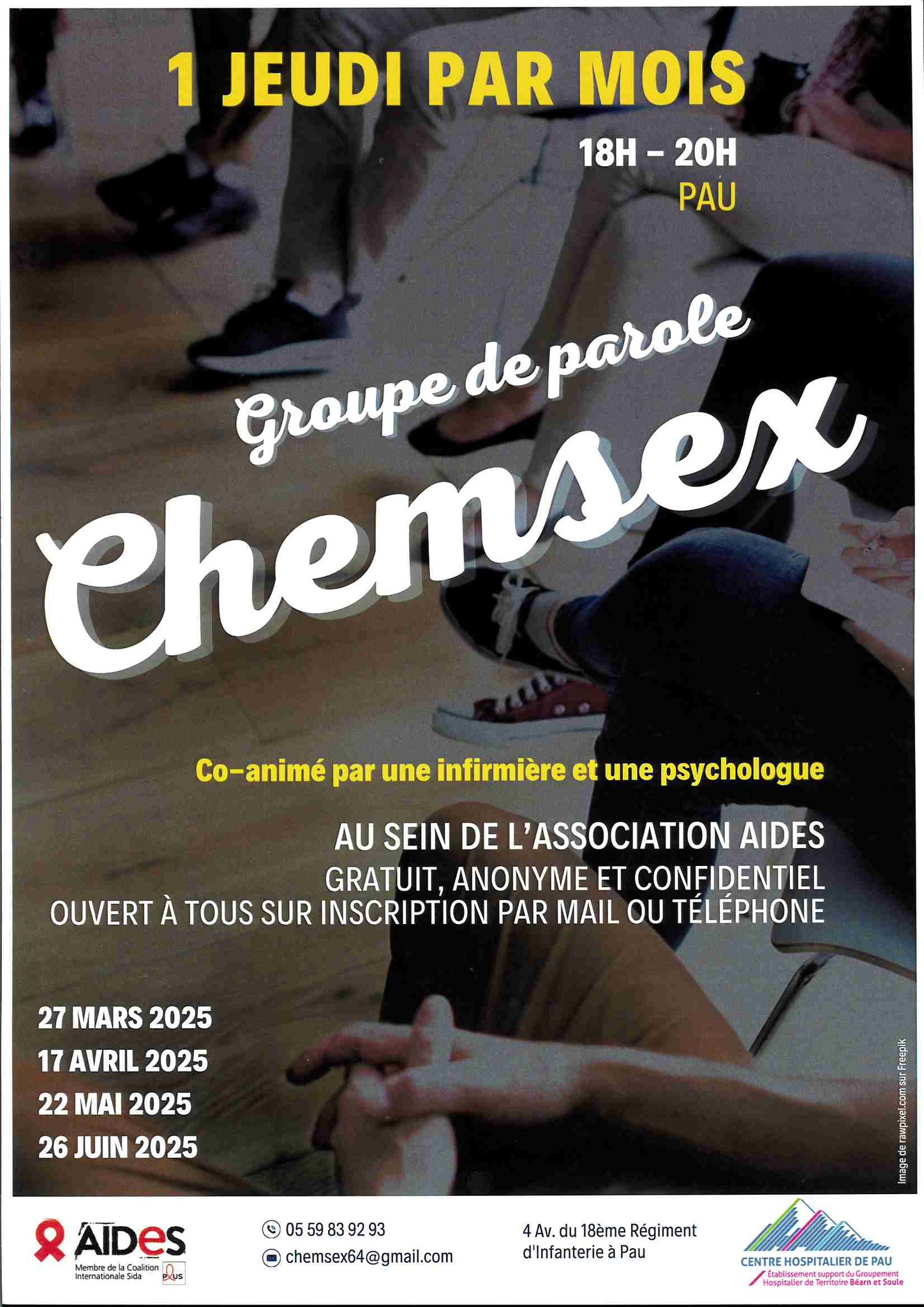 Image d'illustration de l'article, actualité, groupe de parole Chemsex